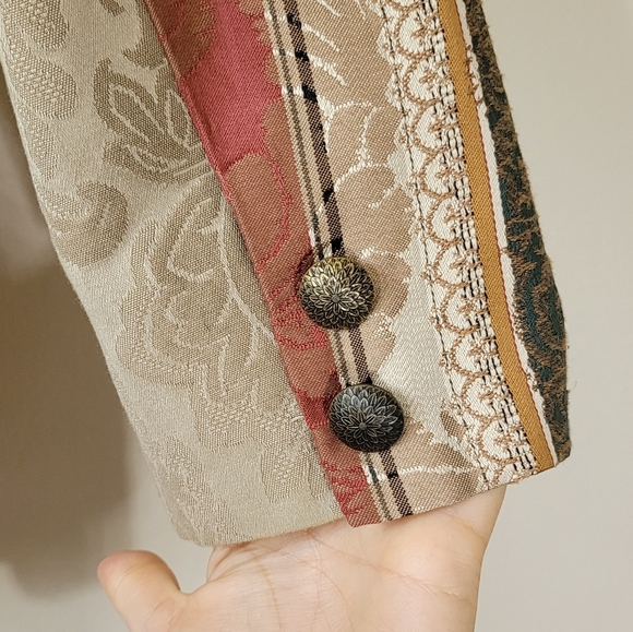 Vintage ATTITUDE patchwork funky blazer American Trendsetter multi pattern - Picture 4 of 8